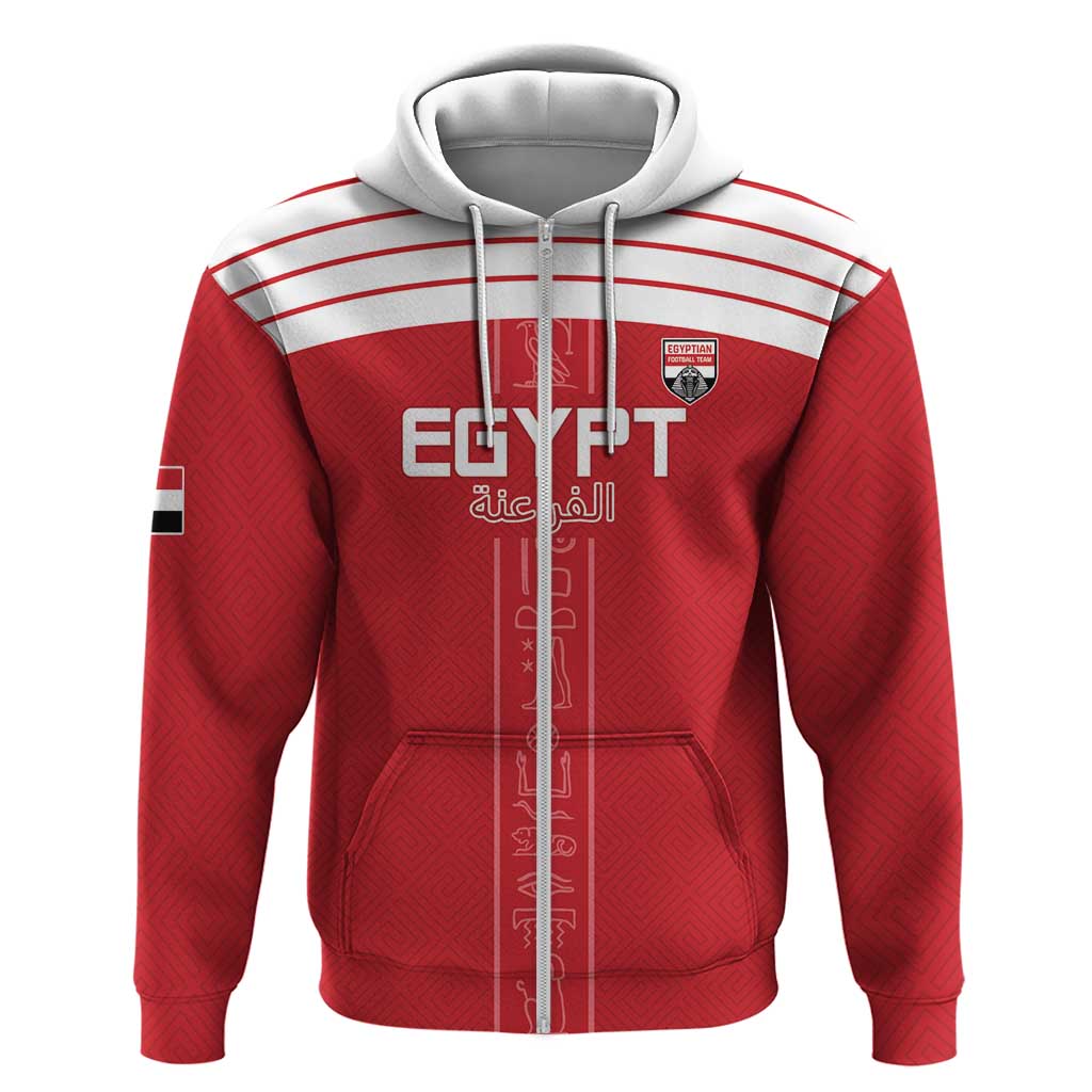 Egyptian Football Custom Hoodie Yalla Masr - Red Ver