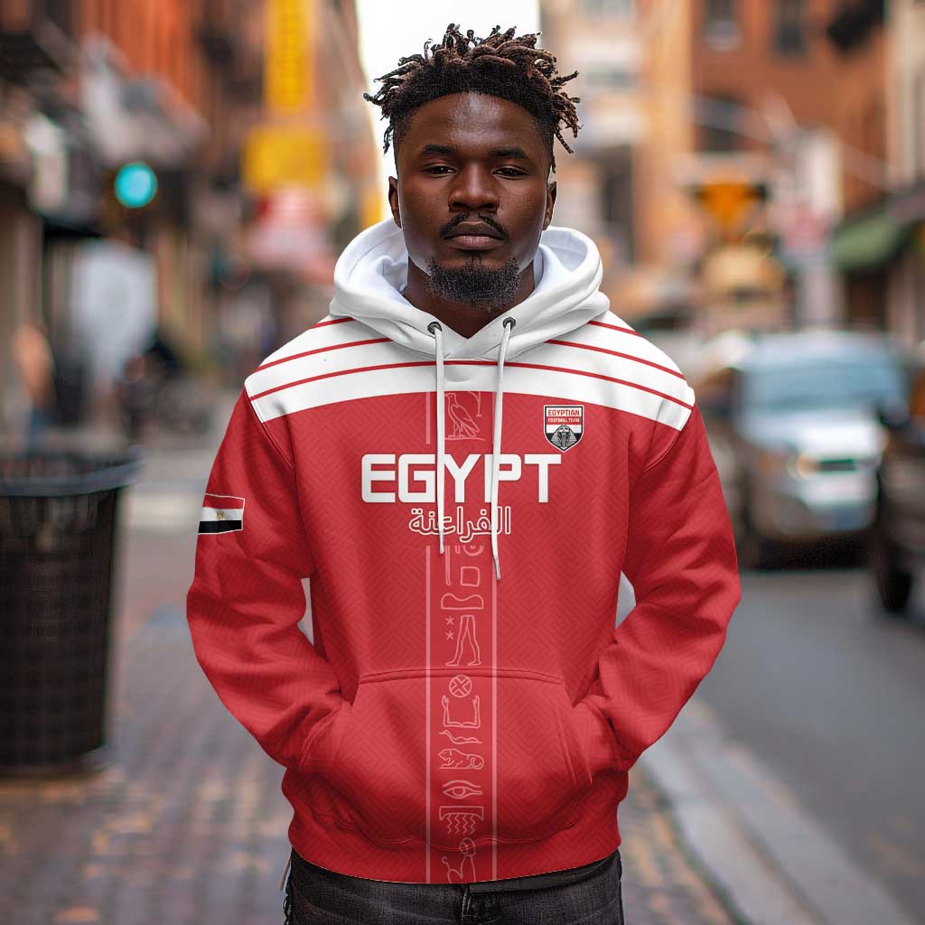 Egyptian Football Custom Hoodie Yalla Masr - Red Ver