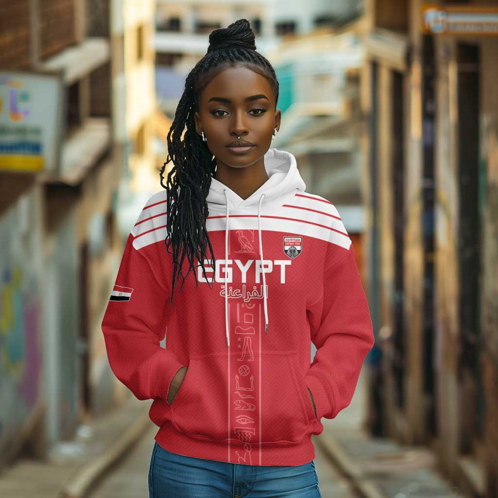 Egyptian Football Custom Hoodie Yalla Masr - Red Ver