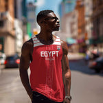 Egyptian Football Custom Men Tank Top Yalla Masr - Red Ver