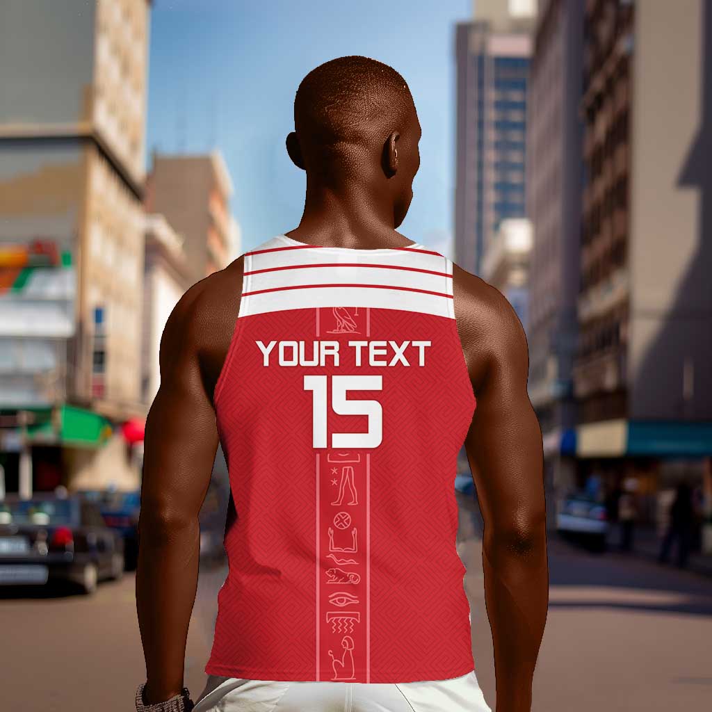 Egyptian Football Custom Men Tank Top Yalla Masr - Red Ver