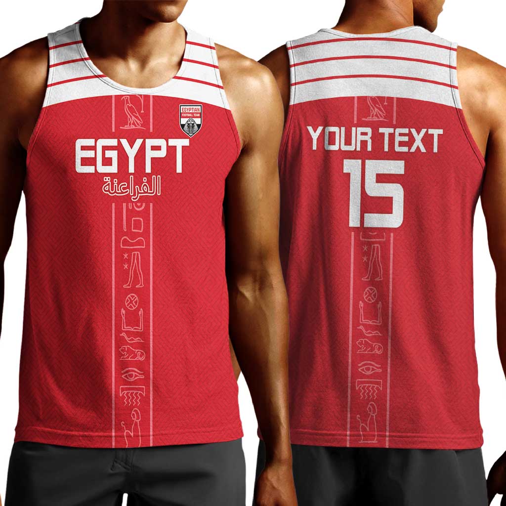 Egyptian Football Custom Men Tank Top Yalla Masr - Red Ver