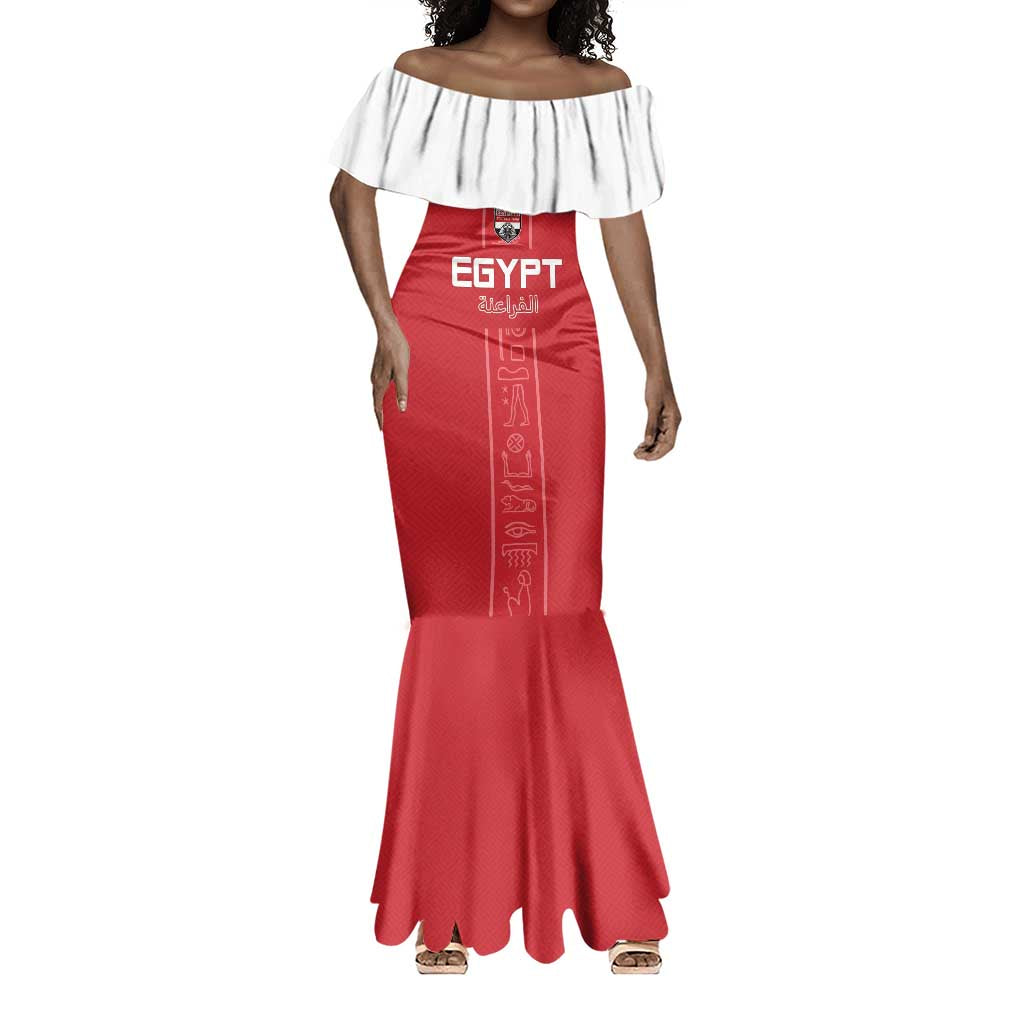 Egyptian Football Custom Mermaid Dress Yalla Masr - Red Ver