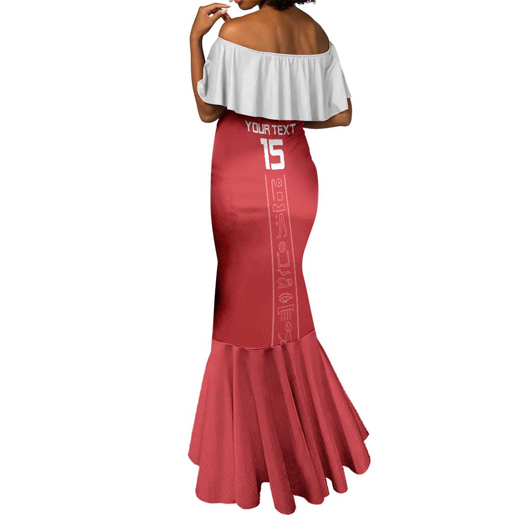 Egyptian Football Custom Mermaid Dress Yalla Masr - Red Ver