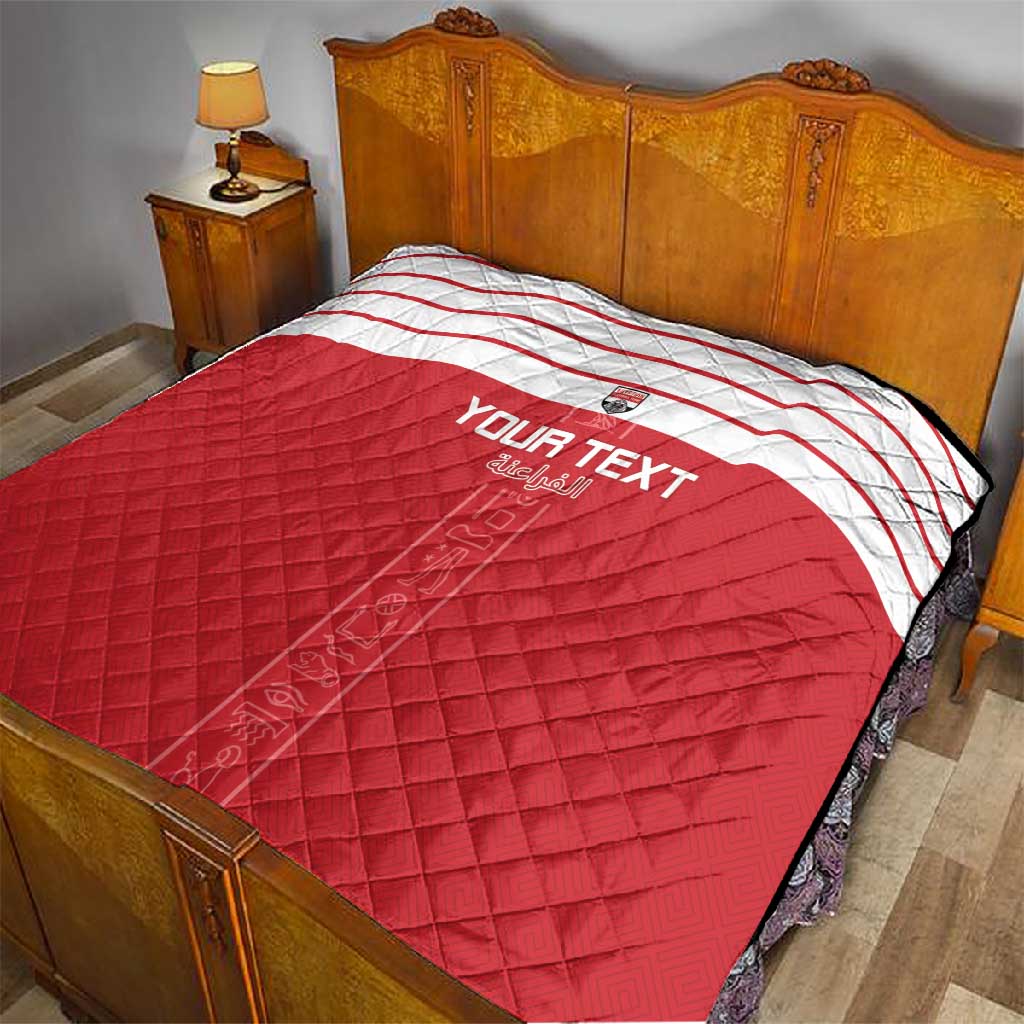 Egyptian Football Custom Quilt Yalla Masr - Red Ver