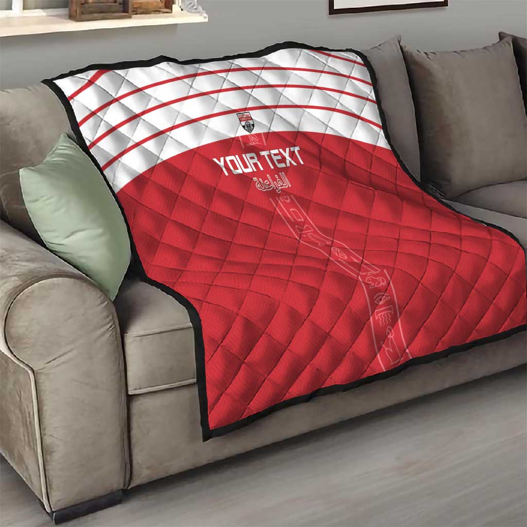 Egyptian Football Custom Quilt Yalla Masr - Red Ver