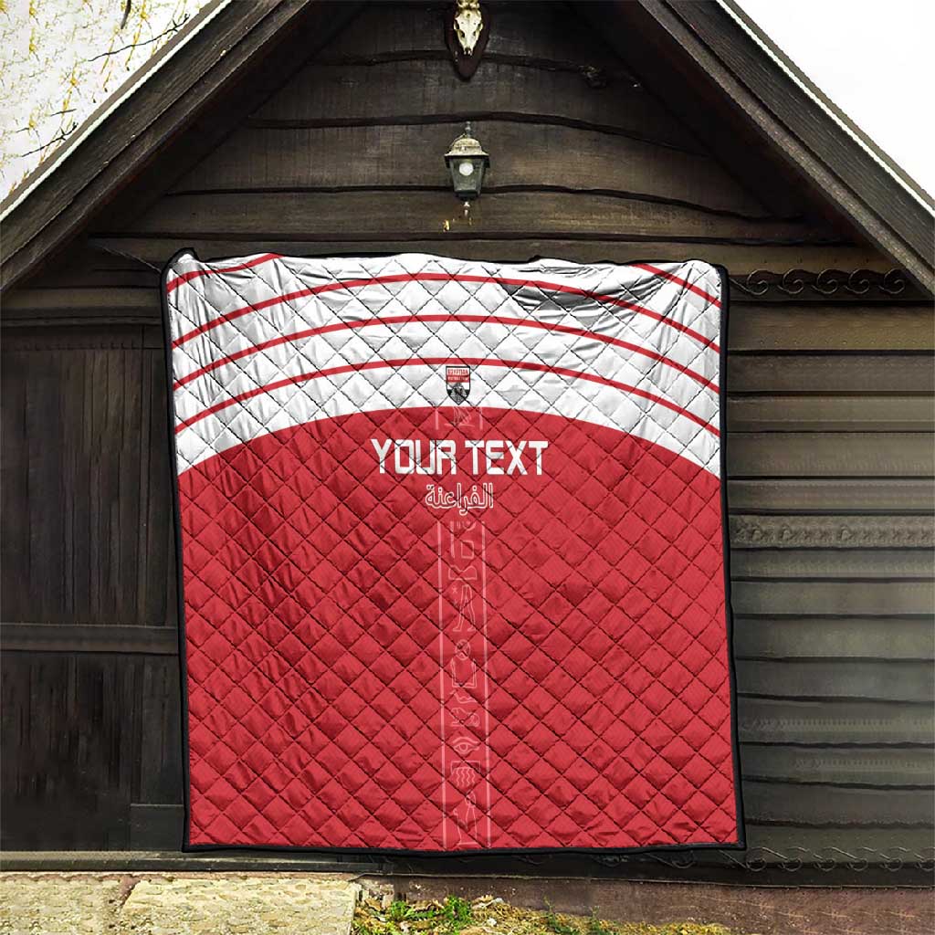 Egyptian Football Custom Quilt Yalla Masr - Red Ver