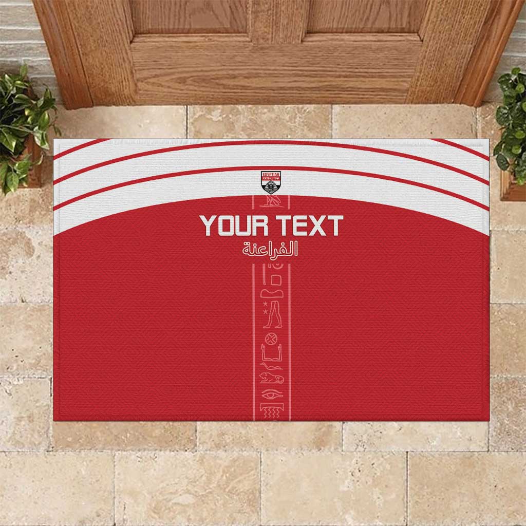 Egyptian Football Custom Rubber Doormat Yalla Masr - Red Ver