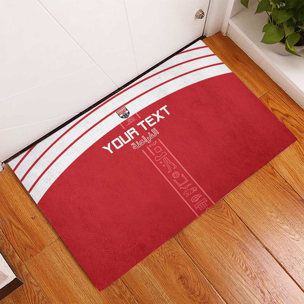 Egyptian Football Custom Rubber Doormat Yalla Masr - Red Ver