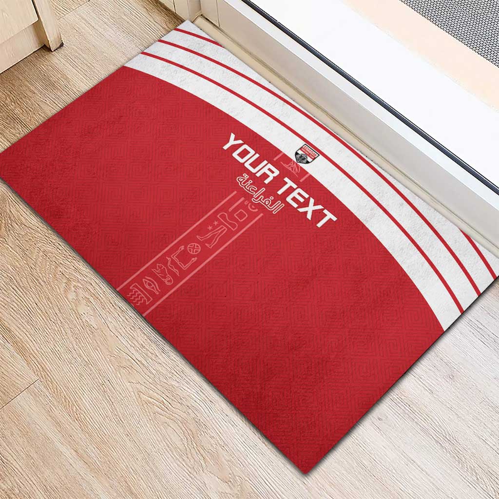 Egyptian Football Custom Rubber Doormat Yalla Masr - Red Ver