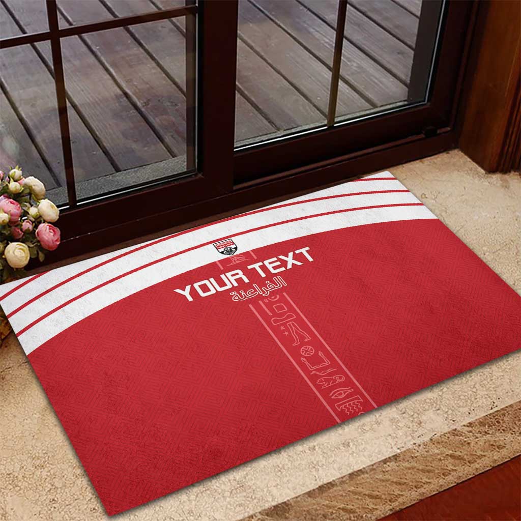 Egyptian Football Custom Rubber Doormat Yalla Masr - Red Ver