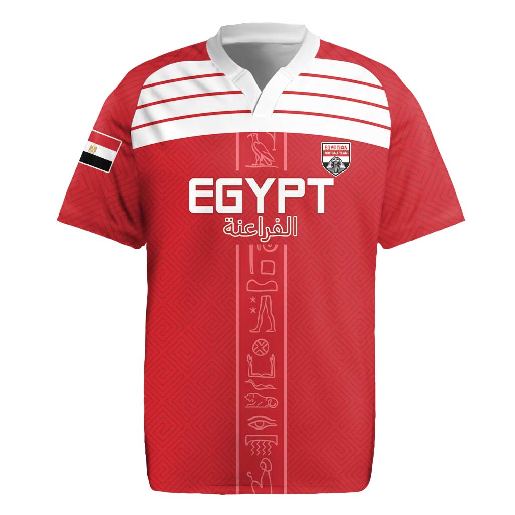 Egyptian Football Custom Rugby Jersey Yalla Masr - Red Ver