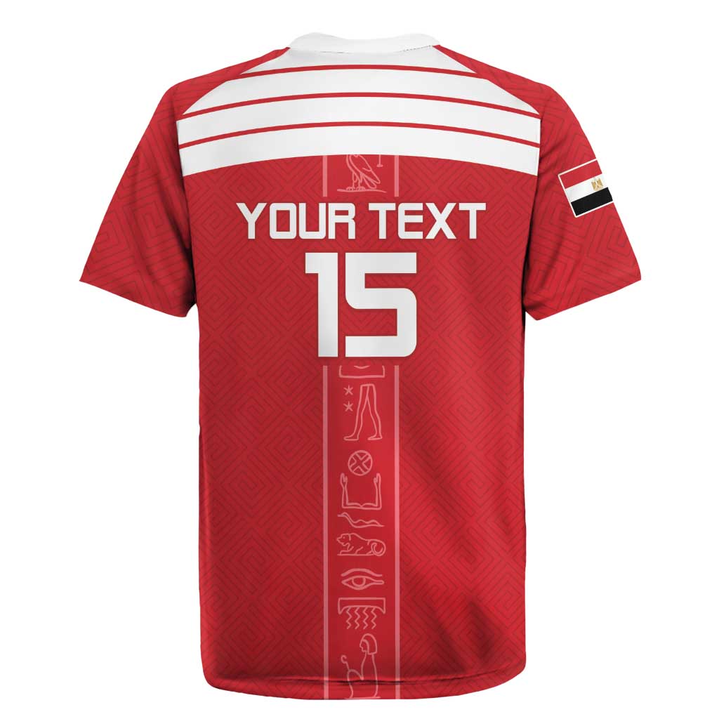 Egyptian Football Custom Rugby Jersey Yalla Masr - Red Ver