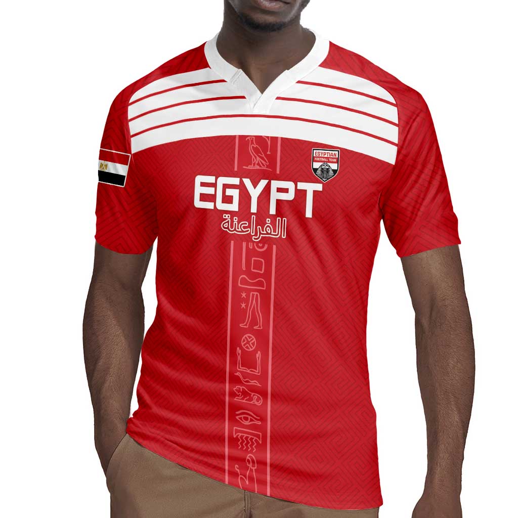 Egyptian Football Custom Rugby Jersey Yalla Masr - Red Ver