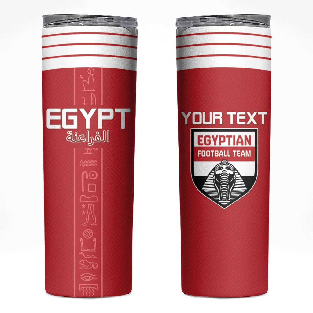 Egyptian Football Custom Skinny Tumbler Yalla Masr - Red Ver