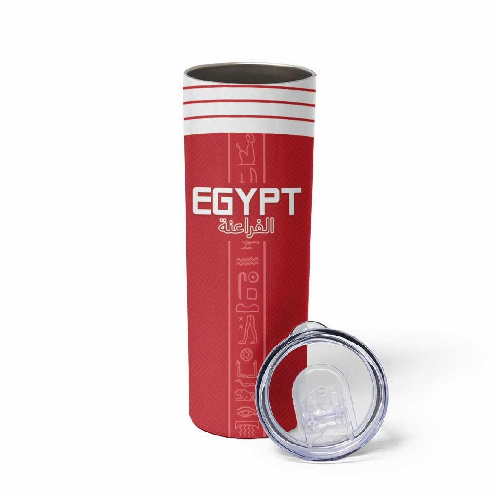 Egyptian Football Custom Skinny Tumbler Yalla Masr - Red Ver
