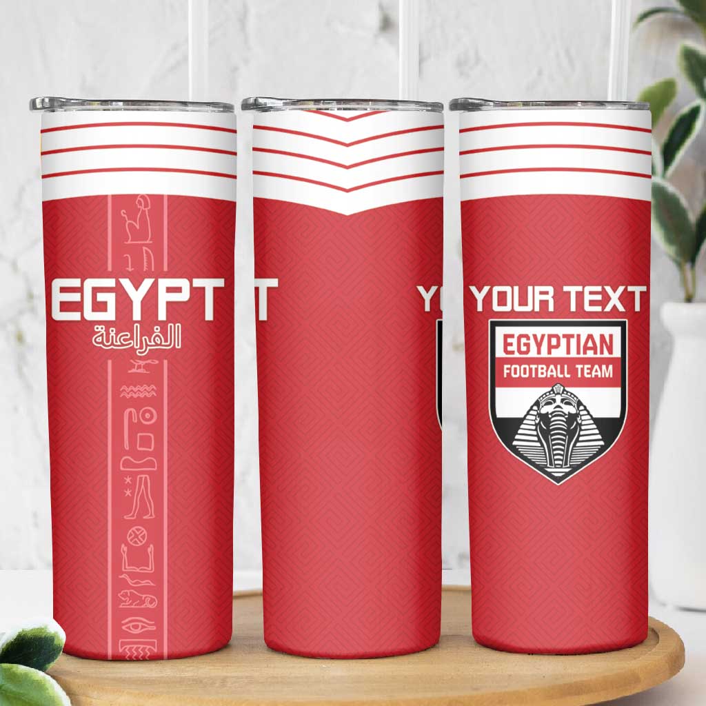 Egyptian Football Custom Skinny Tumbler Yalla Masr - Red Ver