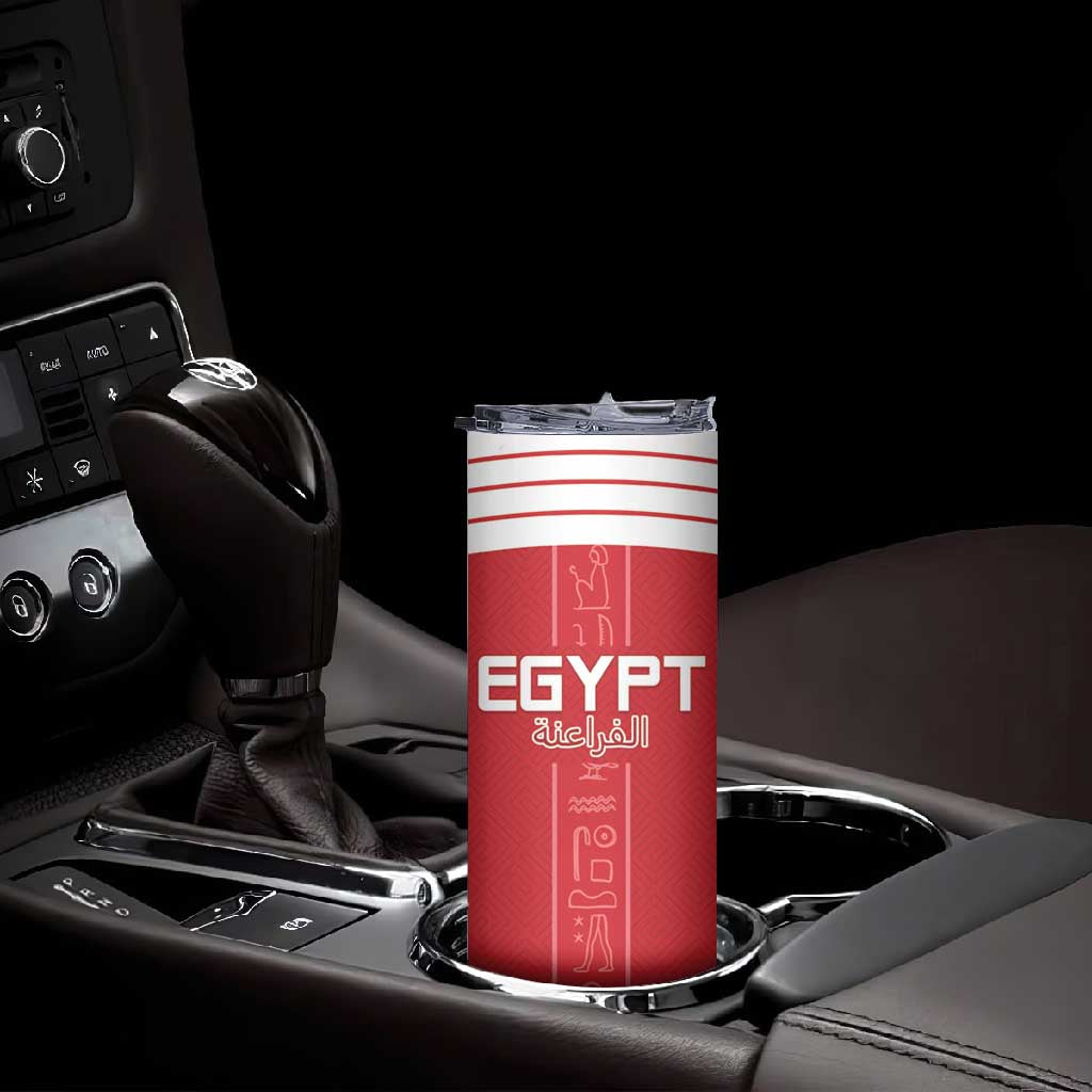 Egyptian Football Custom Skinny Tumbler Yalla Masr - Red Ver
