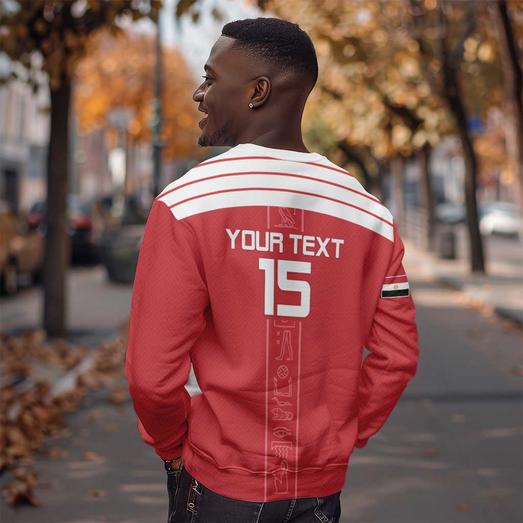 Egyptian Football Custom Sweatshirt Yalla Masr - Red Ver