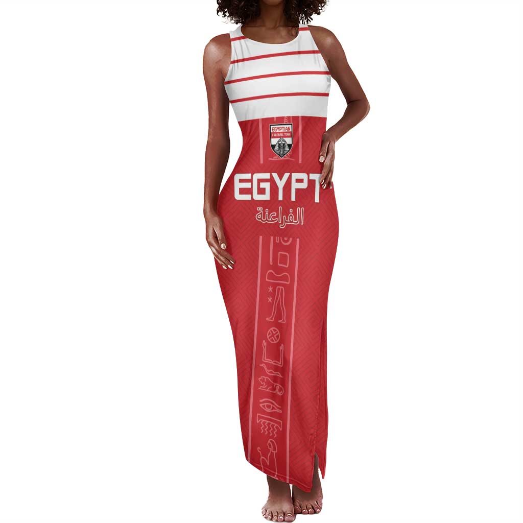 Egyptian Football Custom Tank Maxi Dress Yalla Masr - Red Ver