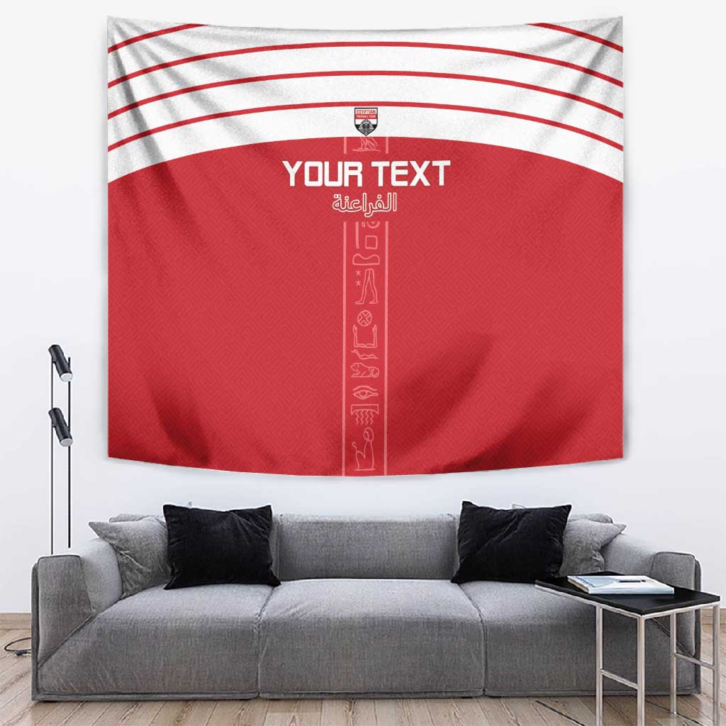 Egyptian Football Custom Tapestry Yalla Masr - Red Ver