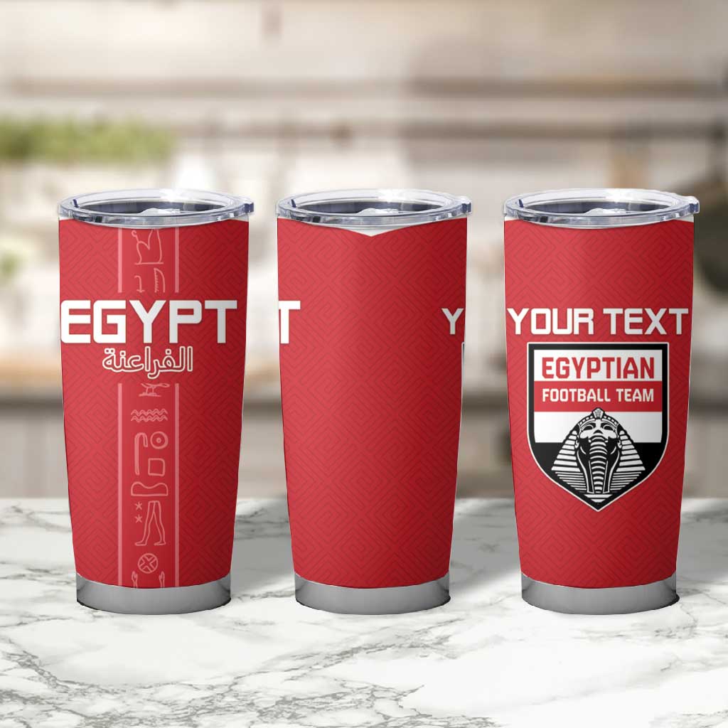 Egyptian Football Custom Tumbler Cup Yalla Masr - Red Ver