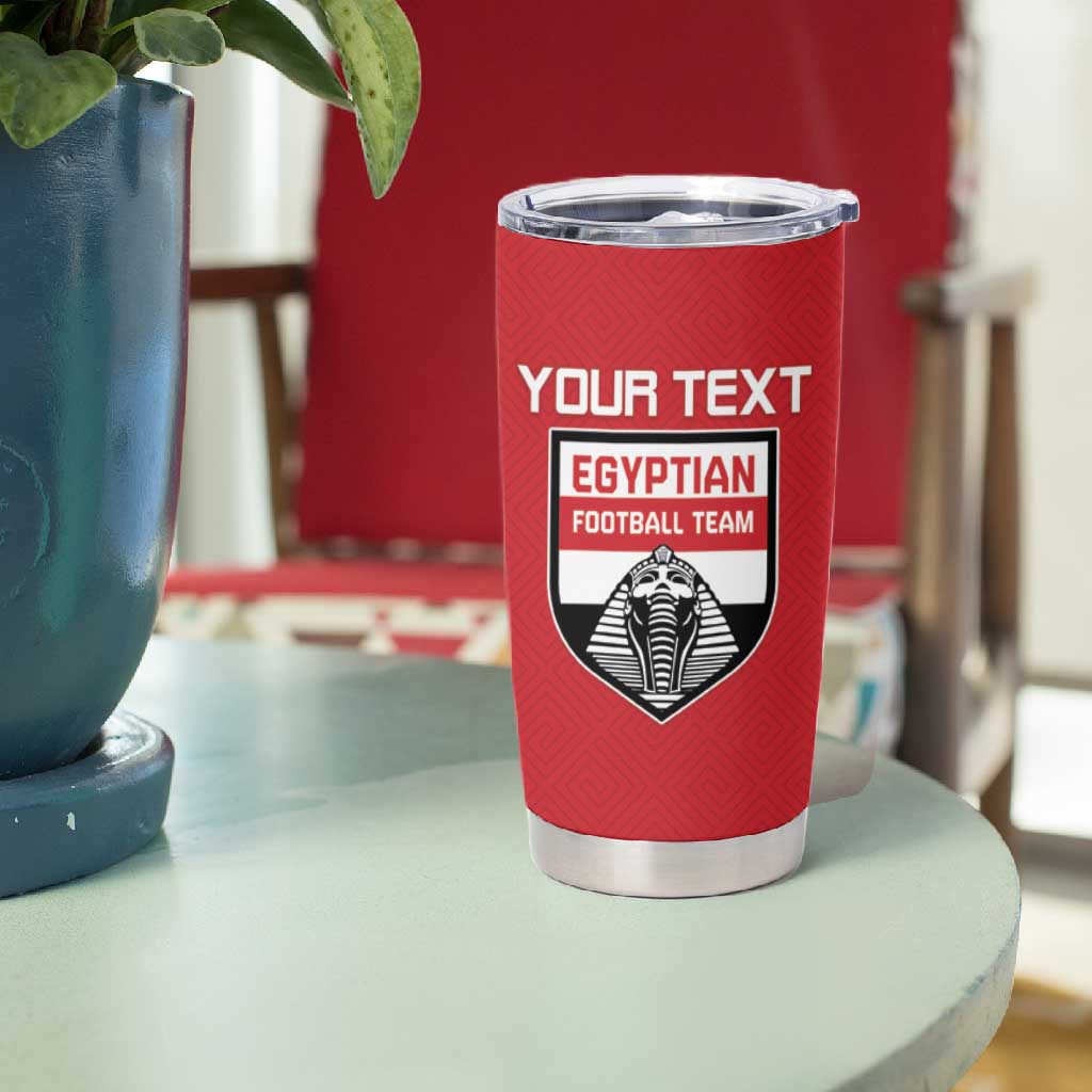 Egyptian Football Custom Tumbler Cup Yalla Masr - Red Ver