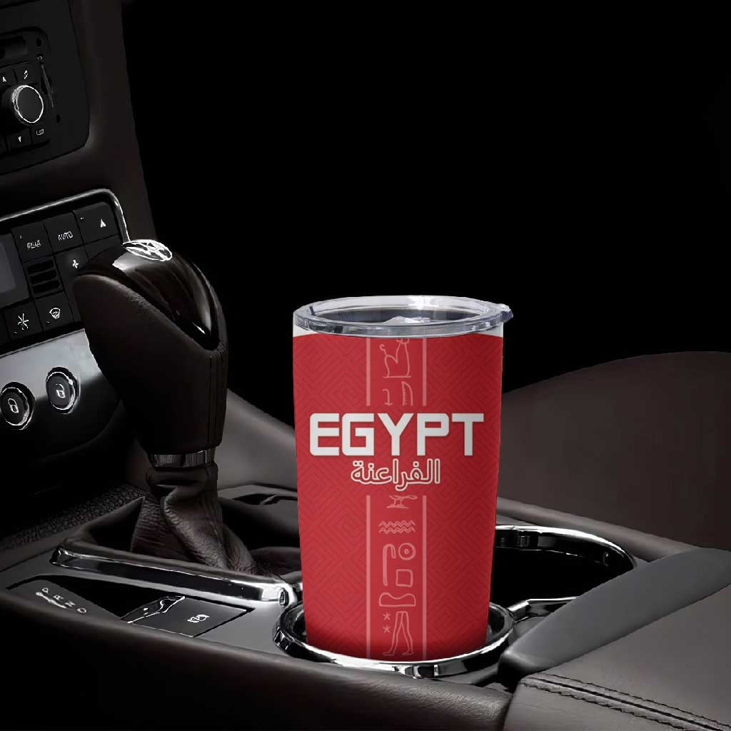 Egyptian Football Custom Tumbler Cup Yalla Masr - Red Ver