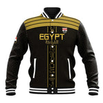 Egyptian Football Custom Baseball Jacket Yalla Masr - Black Ver