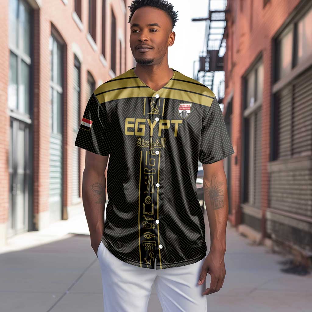 Egyptian Football Custom Baseball Jersey Yalla Masr - Black Ver