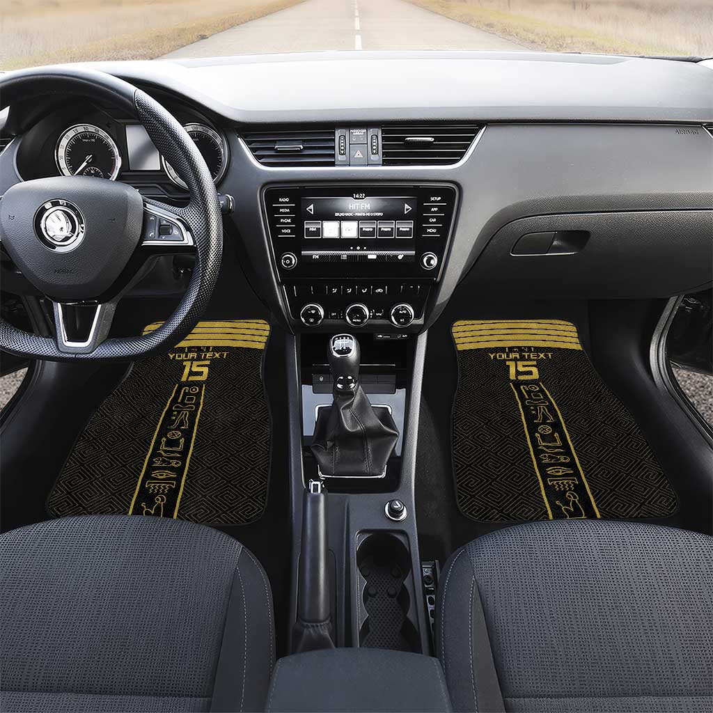 Egyptian Football Custom Car Mats Yalla Masr - Black Ver