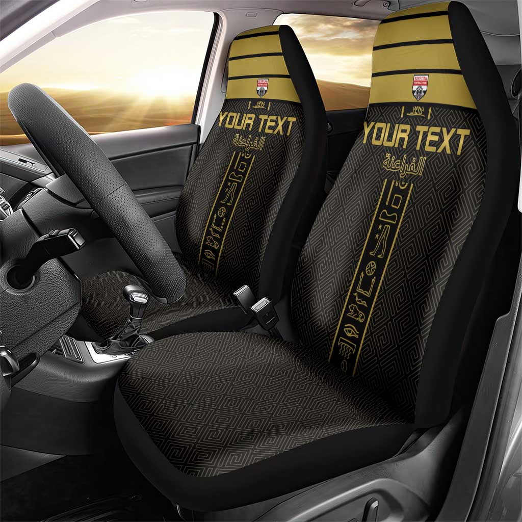 Egyptian Football Custom Car Seat Cover Yalla Masr - Black Ver