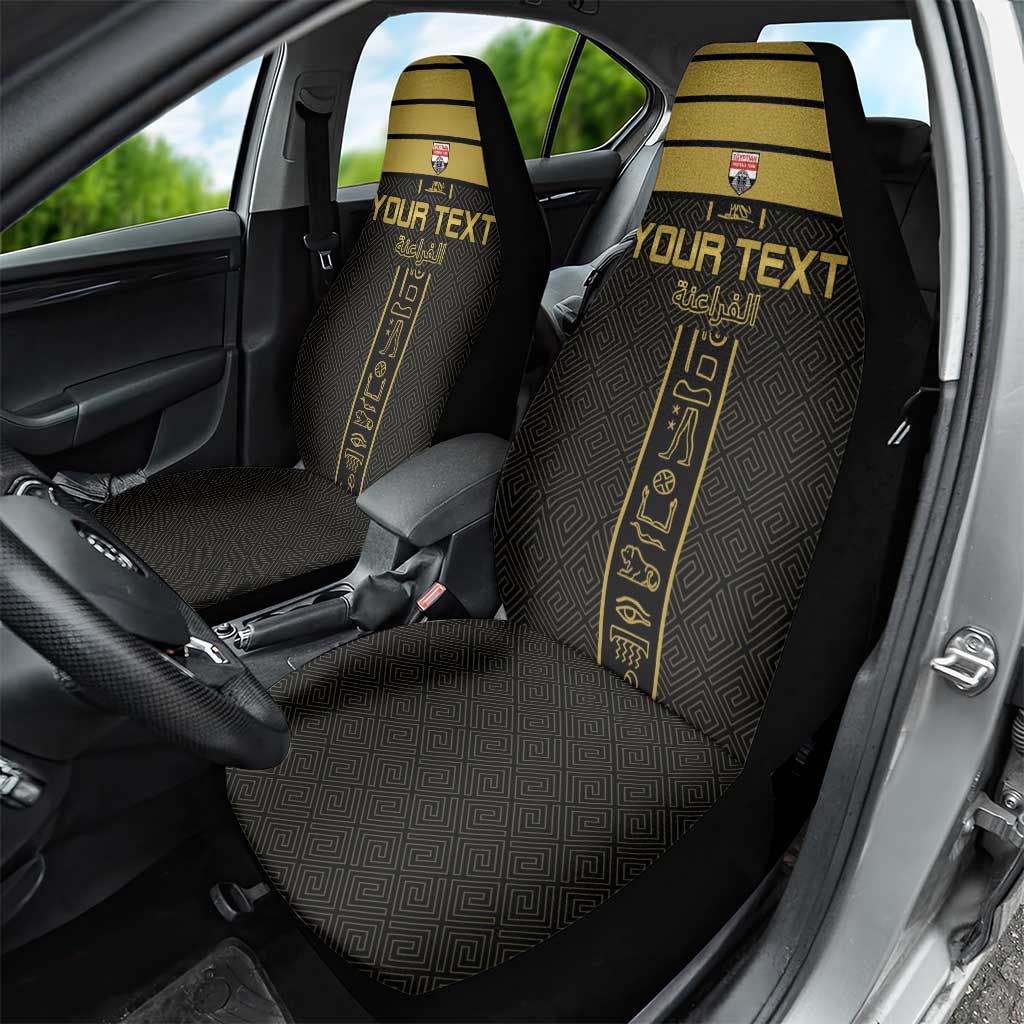 Egyptian Football Custom Car Seat Cover Yalla Masr - Black Ver