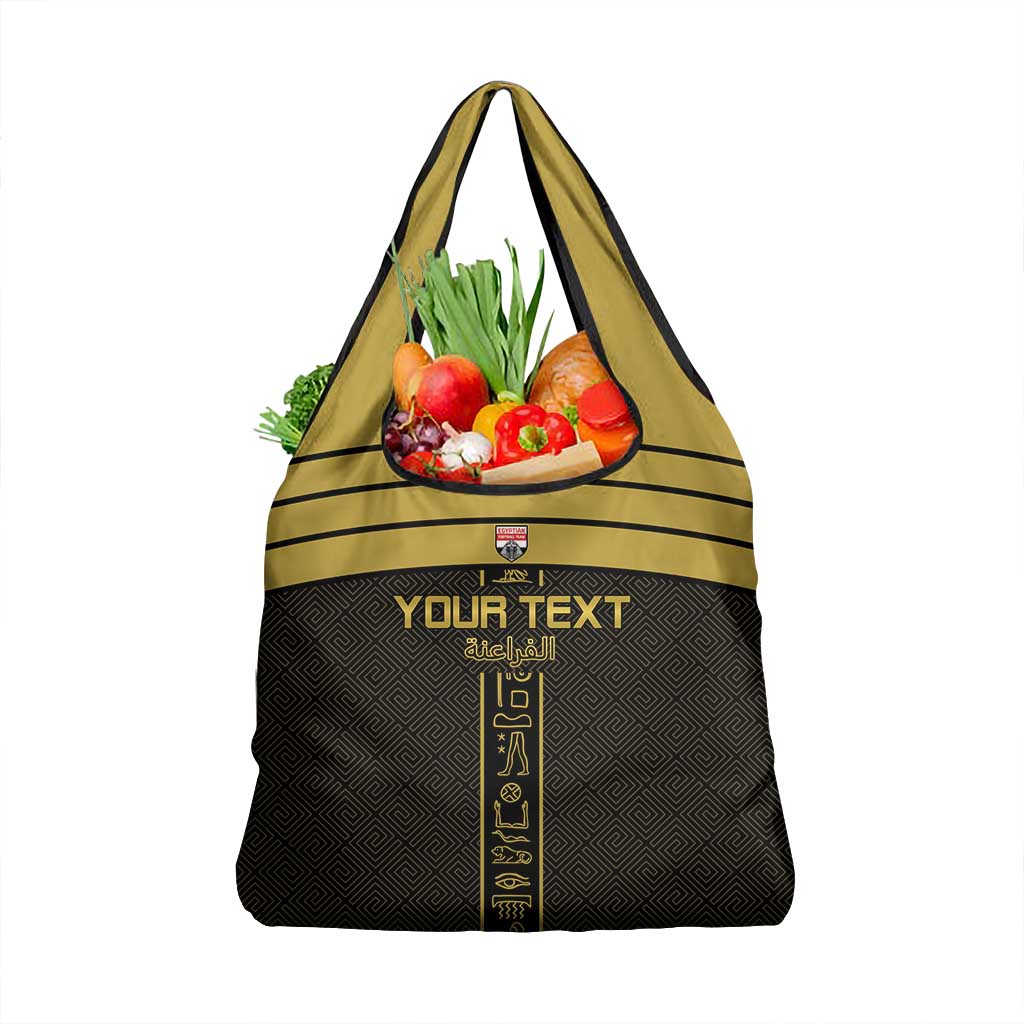 Egyptian Football Custom Grocery Bag Yalla Masr - Black Ver