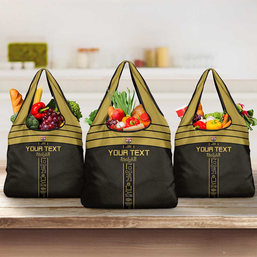 Egyptian Football Custom Grocery Bag Yalla Masr - Black Ver