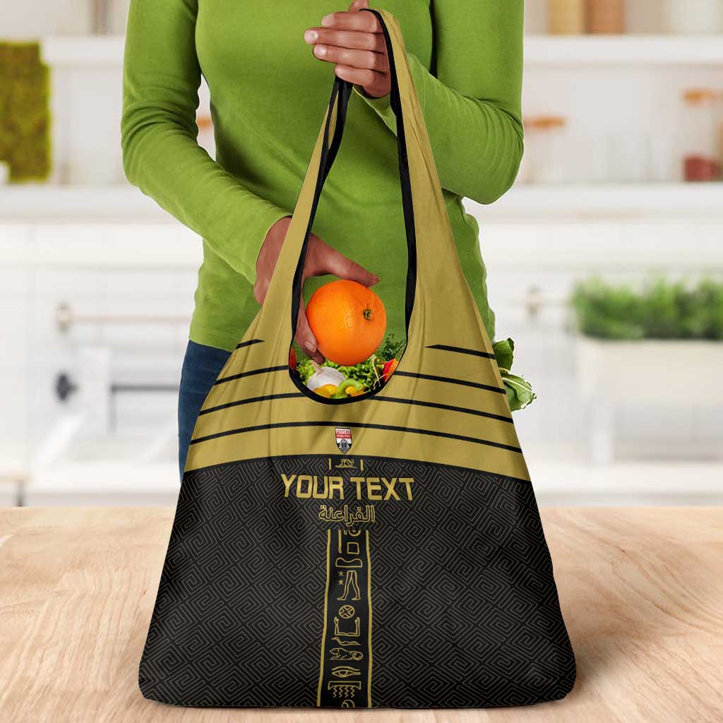 Egyptian Football Custom Grocery Bag Yalla Masr - Black Ver