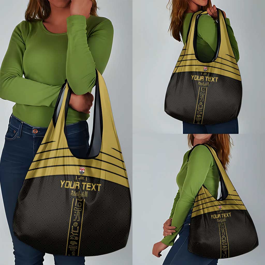 Egyptian Football Custom Grocery Bag Yalla Masr - Black Ver