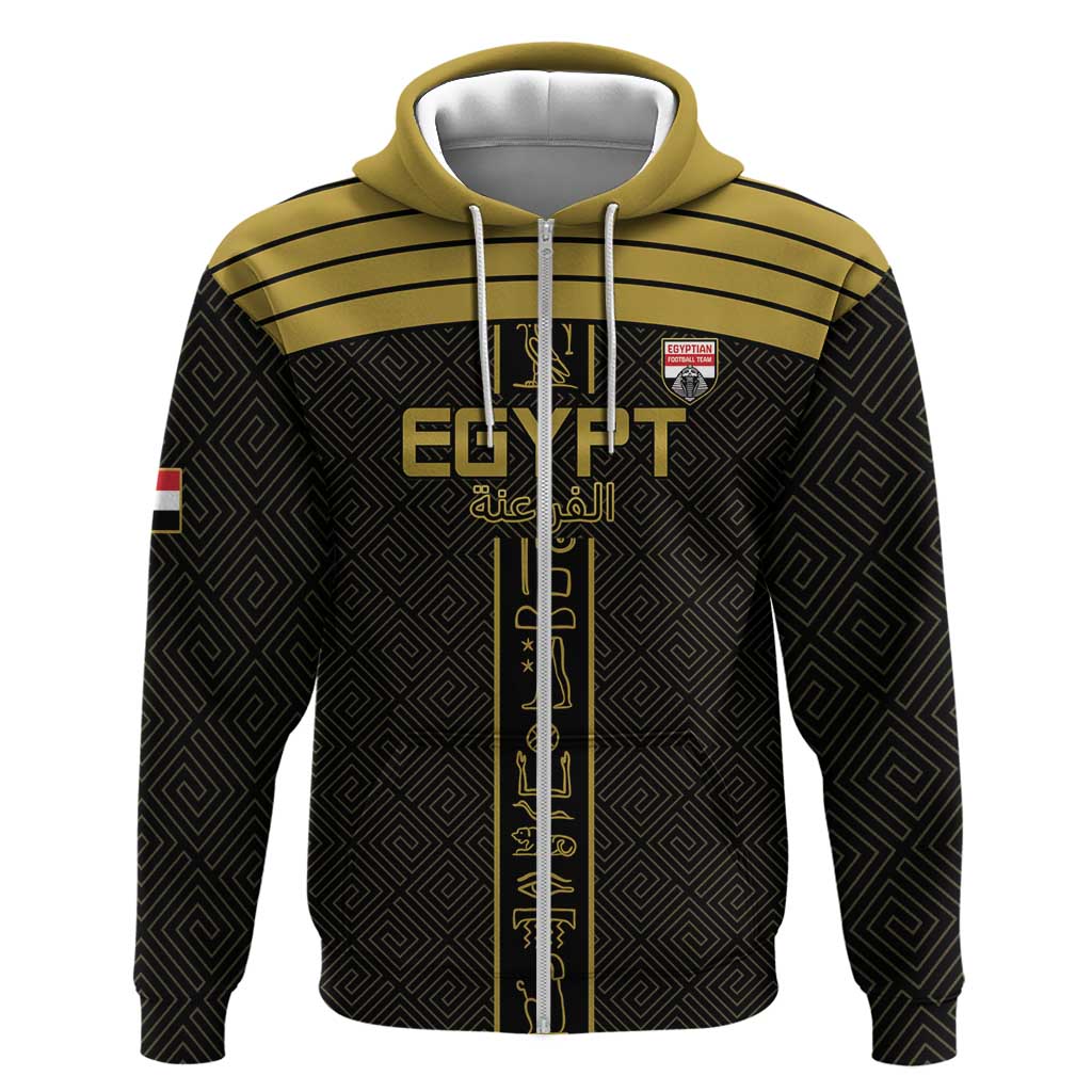 Egyptian Football Custom Hoodie Yalla Masr - Black Ver