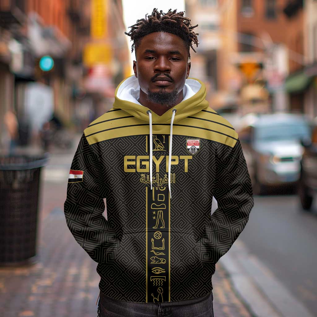 Egyptian Football Custom Hoodie Yalla Masr - Black Ver