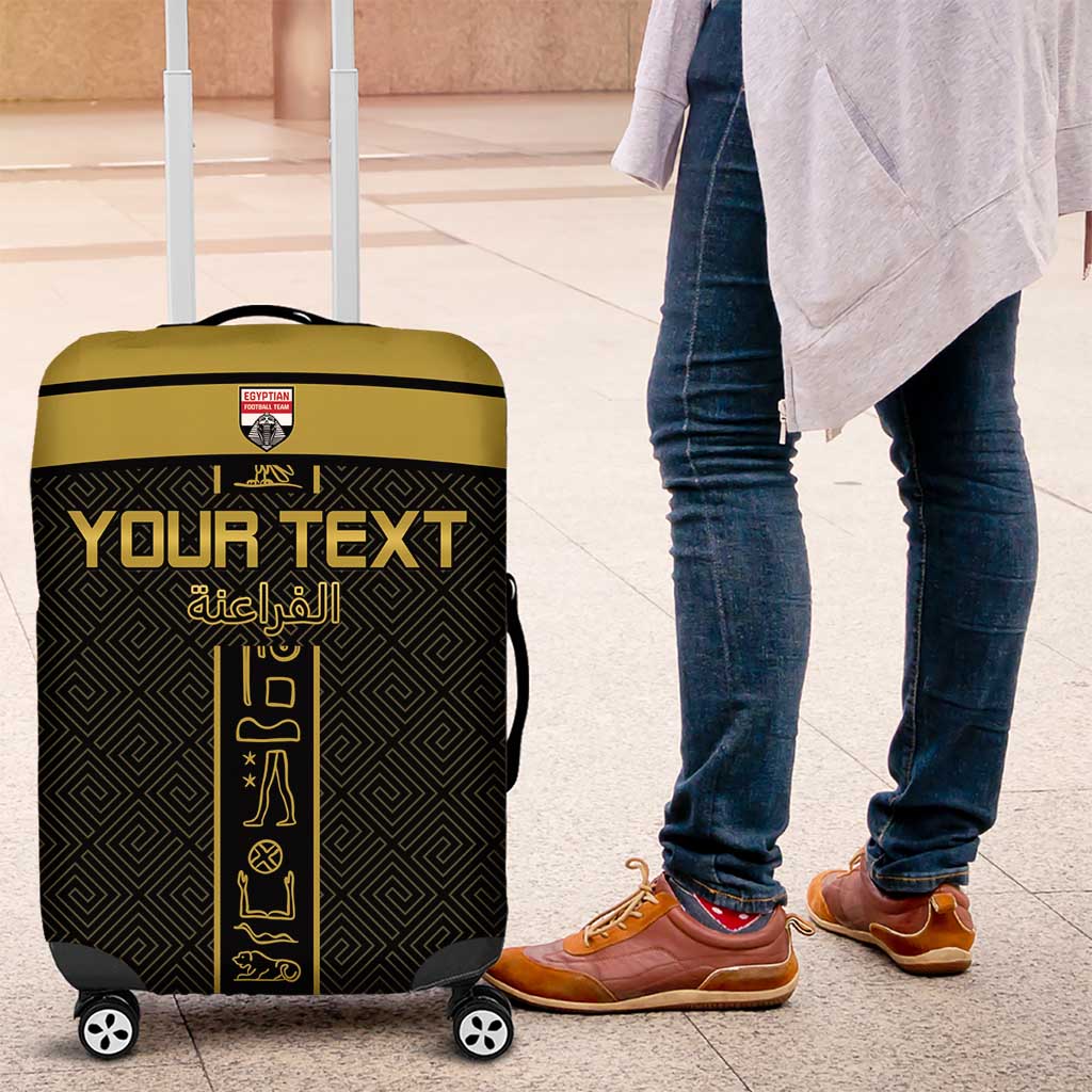 Egyptian Football Custom Luggage Cover Yalla Masr - Black Ver