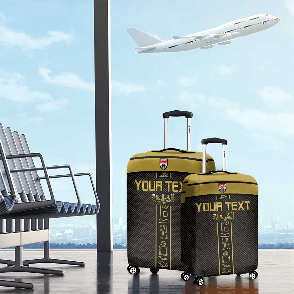Egyptian Football Custom Luggage Cover Yalla Masr - Black Ver