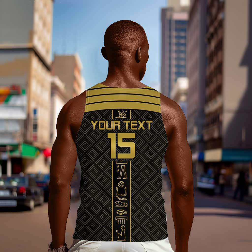 Egyptian Football Custom Men Tank Top Yalla Masr - Black Ver