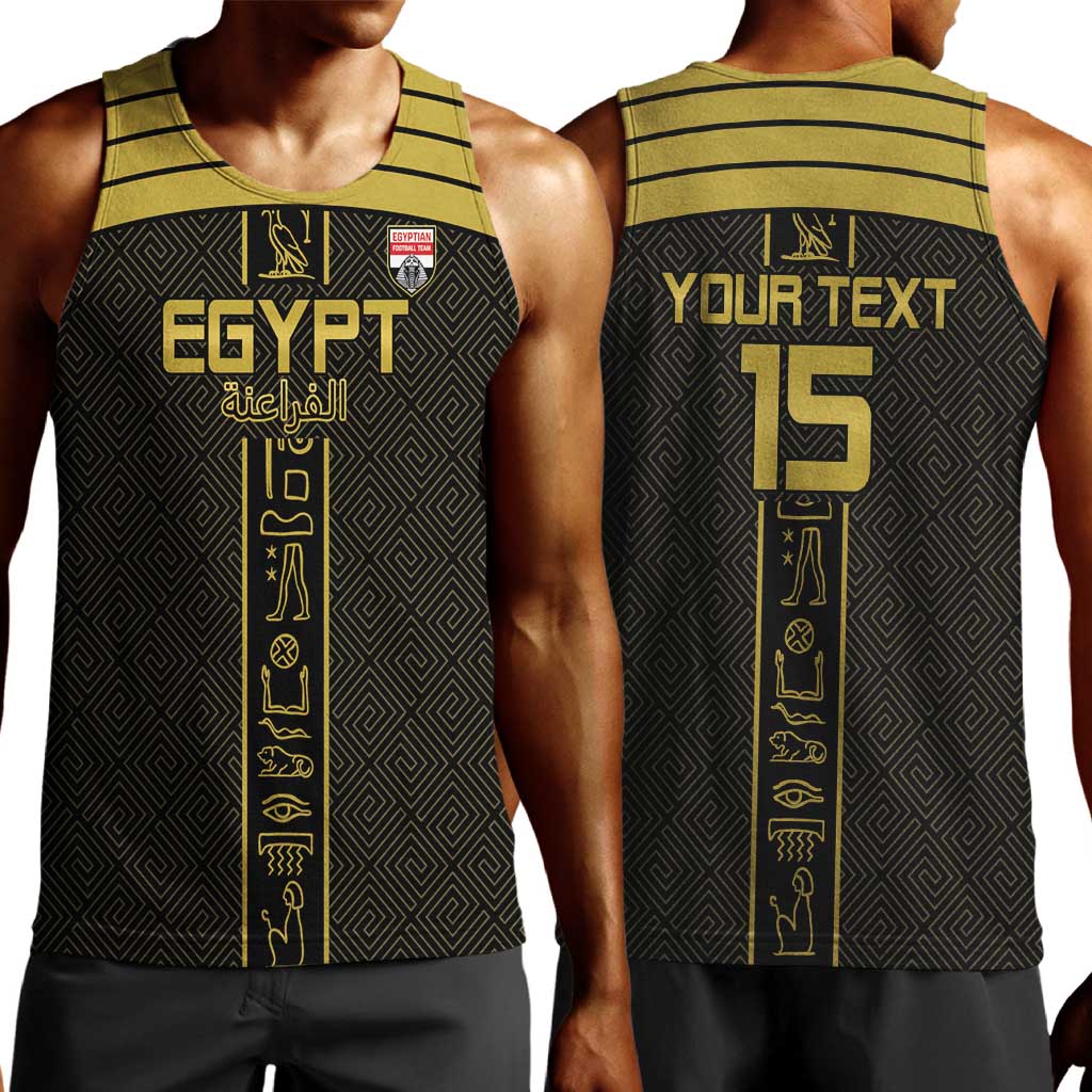 Egyptian Football Custom Men Tank Top Yalla Masr - Black Ver