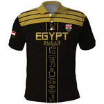 Egyptian Football Custom Polo Shirt Yalla Masr - Black Ver