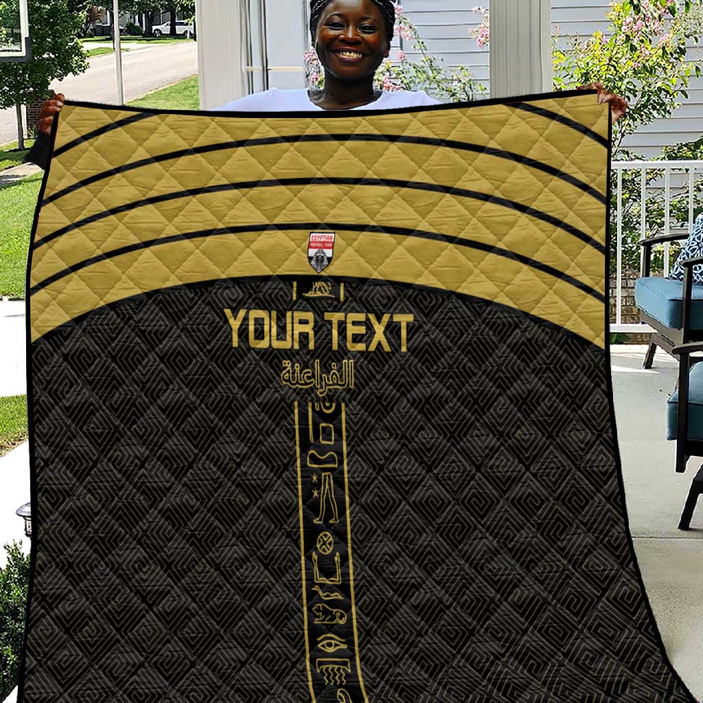 Egyptian Football Custom Quilt Yalla Masr - Black Ver