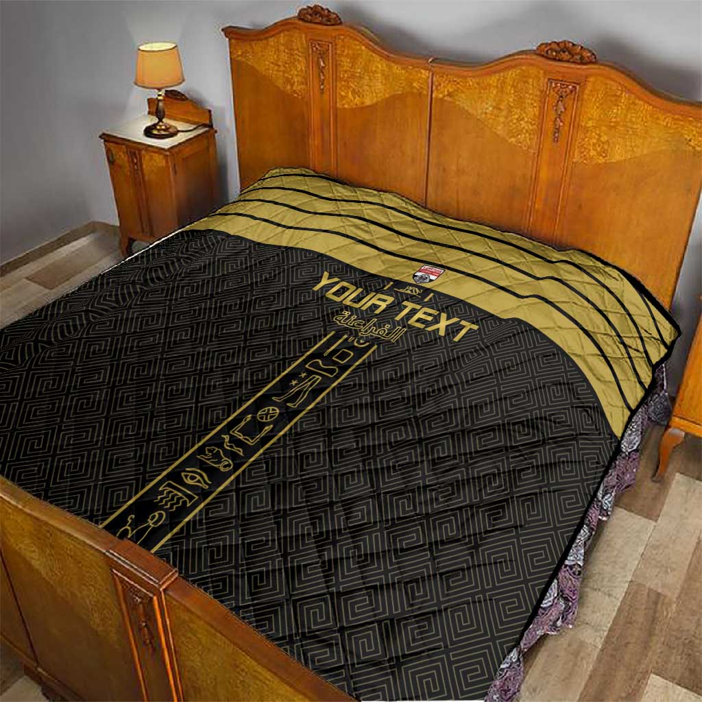 Egyptian Football Custom Quilt Yalla Masr - Black Ver