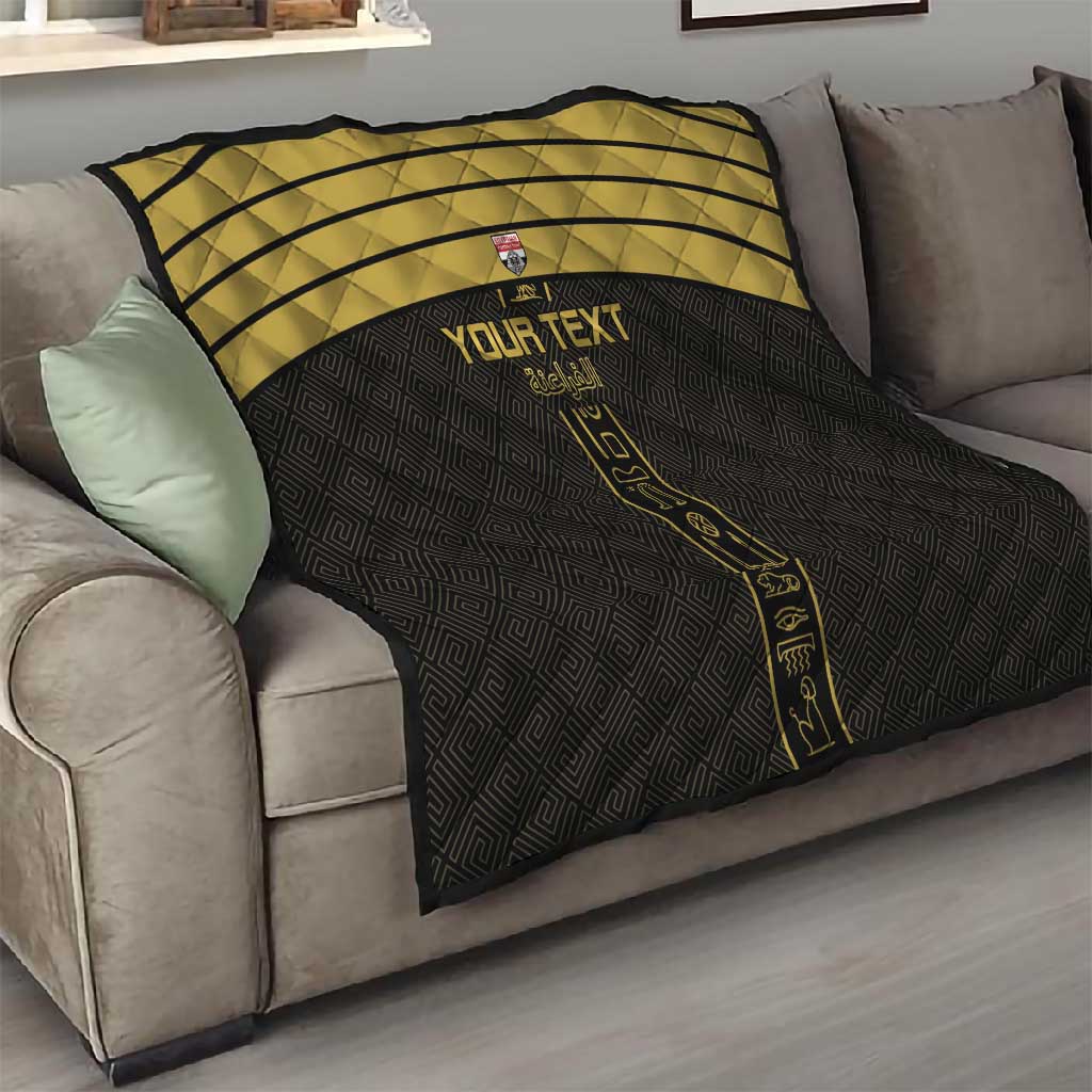 Egyptian Football Custom Quilt Yalla Masr - Black Ver