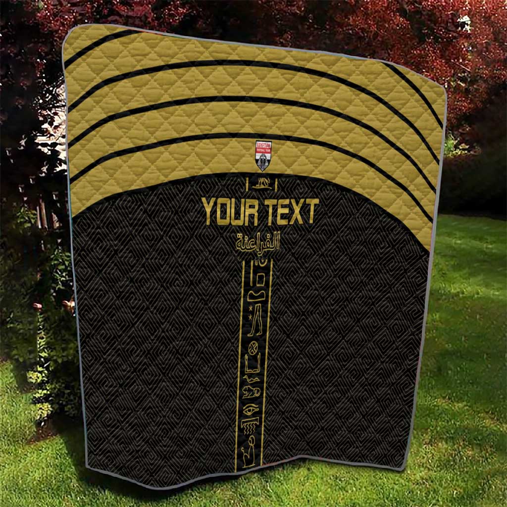 Egyptian Football Custom Quilt Yalla Masr - Black Ver