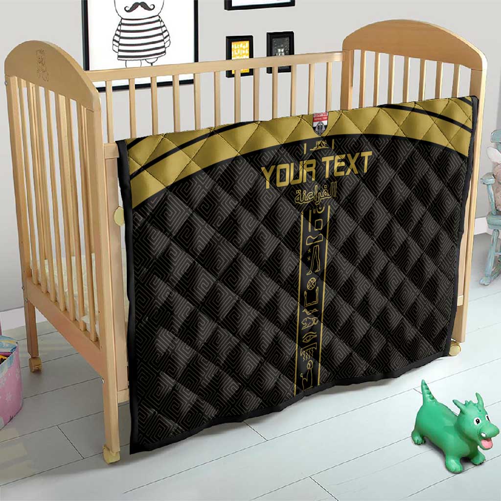 Egyptian Football Custom Quilt Yalla Masr - Black Ver