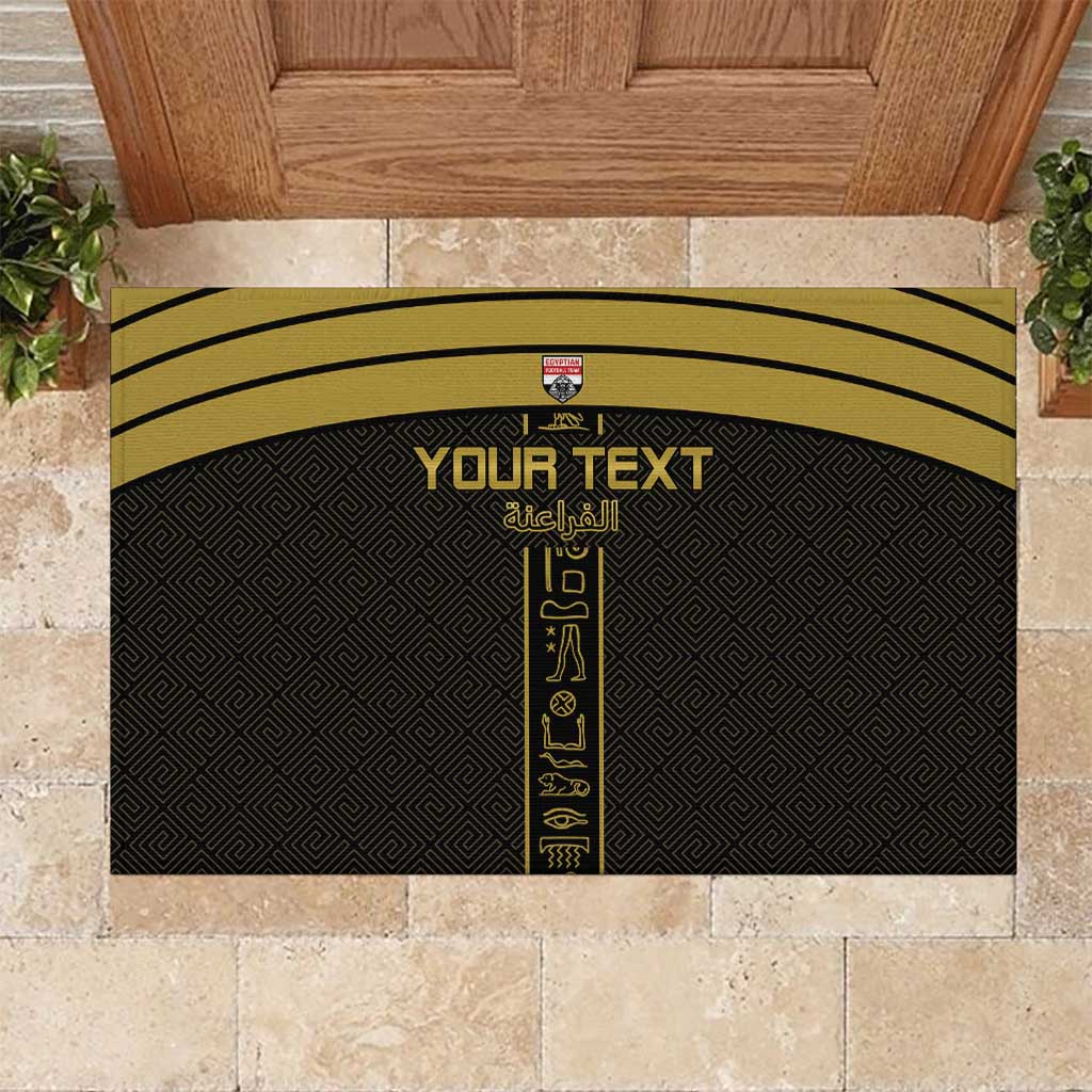 Egyptian Football Custom Rubber Doormat Yalla Masr - Black Ver